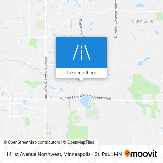 141st Avenue Northwest map
