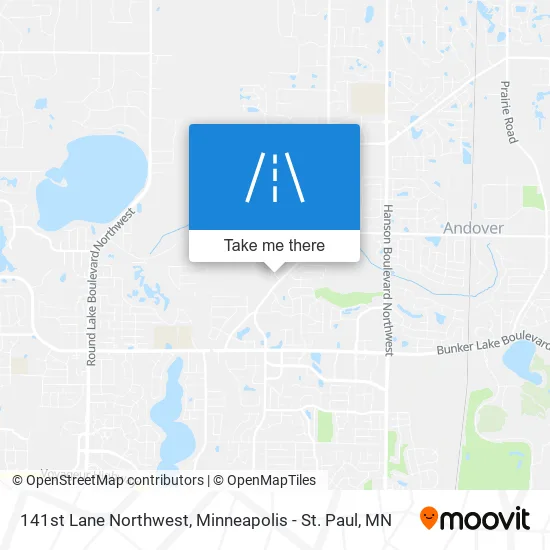 141st Lane Northwest map