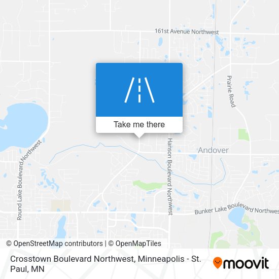 Mapa de Crosstown Boulevard Northwest
