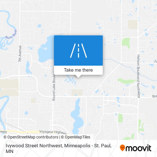 Ivywood Street Northwest map