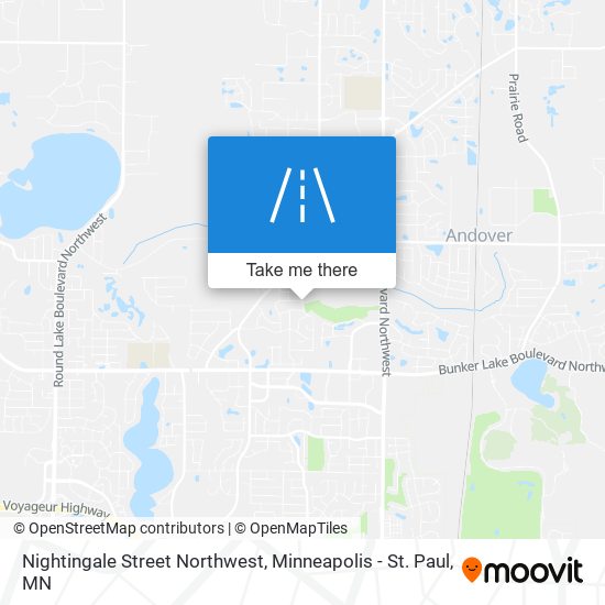 Nightingale Street Northwest map