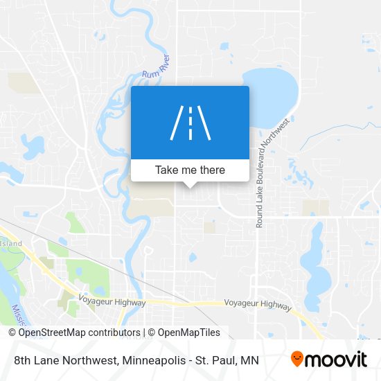 Mapa de 8th Lane Northwest