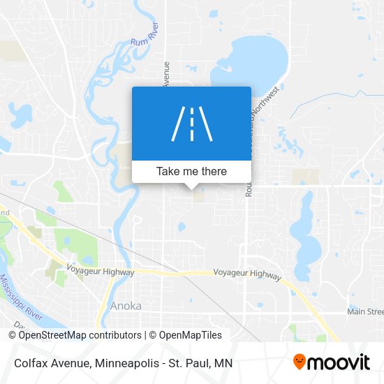 Colfax Avenue map