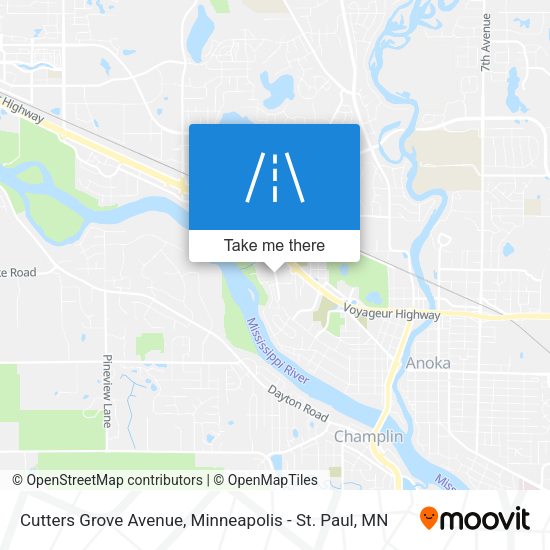 Mapa de Cutters Grove Avenue