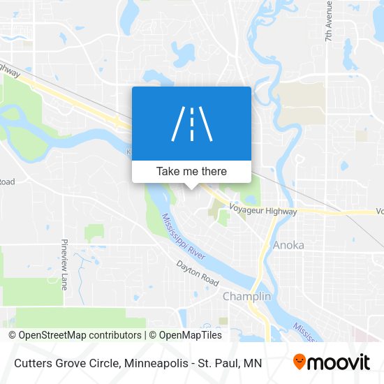 Cutters Grove Circle map