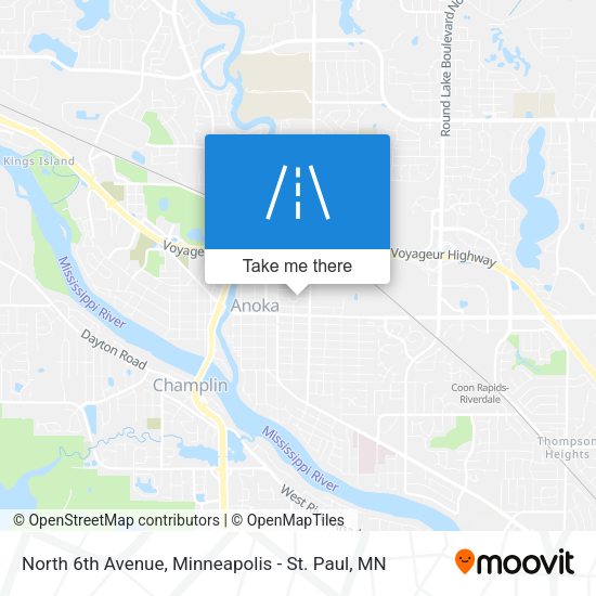 North 6th Avenue map