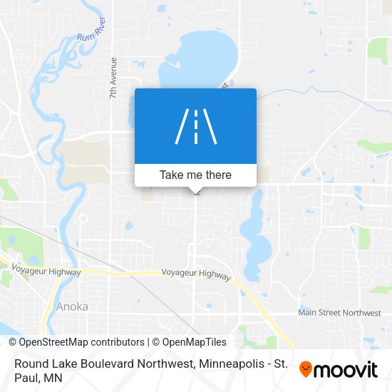 Round Lake Boulevard Northwest map