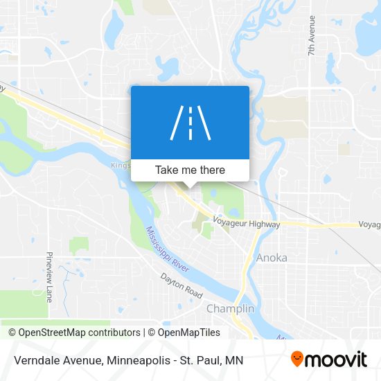 Verndale Avenue map