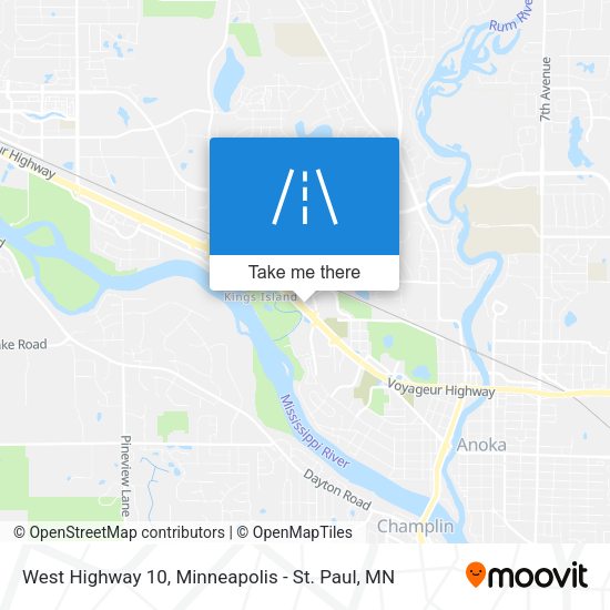 West Highway 10 map