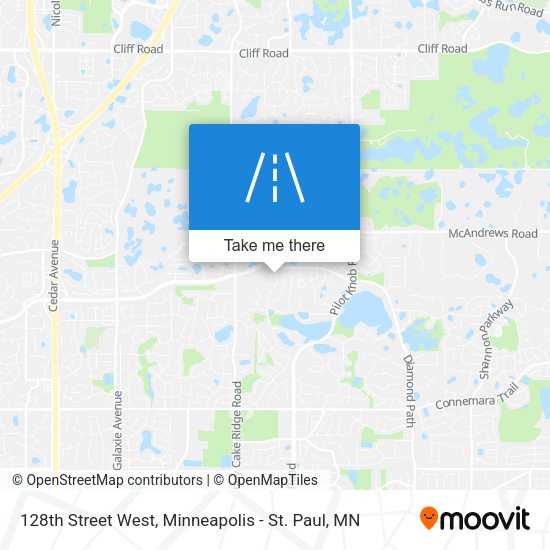 128th Street West map