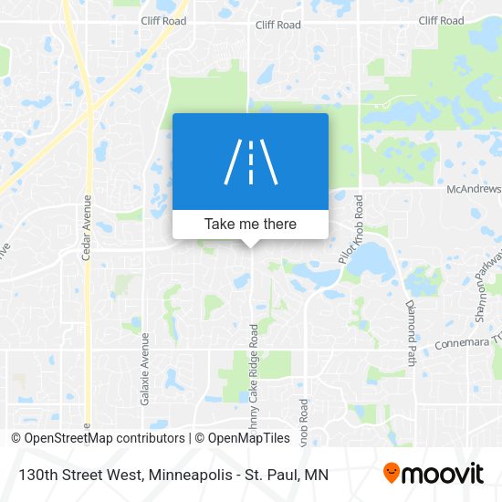 130th Street West map