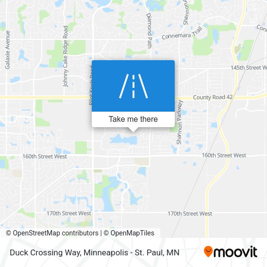 Duck Crossing Way map