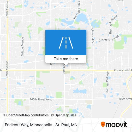 Endicott Way map