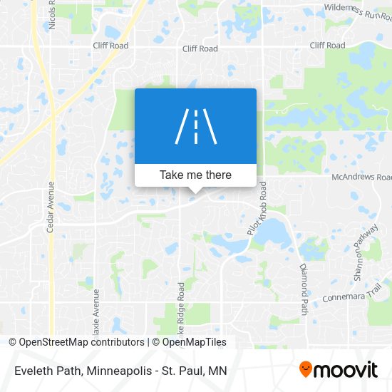 Mapa de Eveleth Path