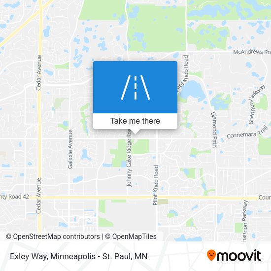 Exley Way map
