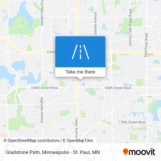 Mapa de Gladstone Path