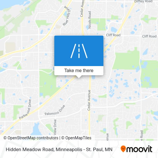 Hidden Meadow Road map