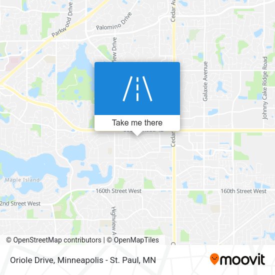 Oriole Drive map