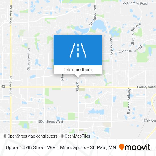 Upper 147th Street West map