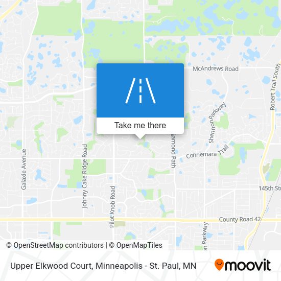 Upper Elkwood Court map