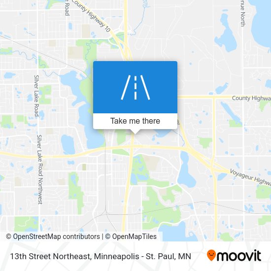 Mapa de 13th Street Northeast