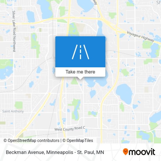 Beckman Avenue map