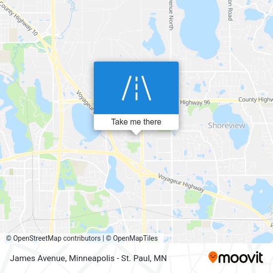 James Avenue map