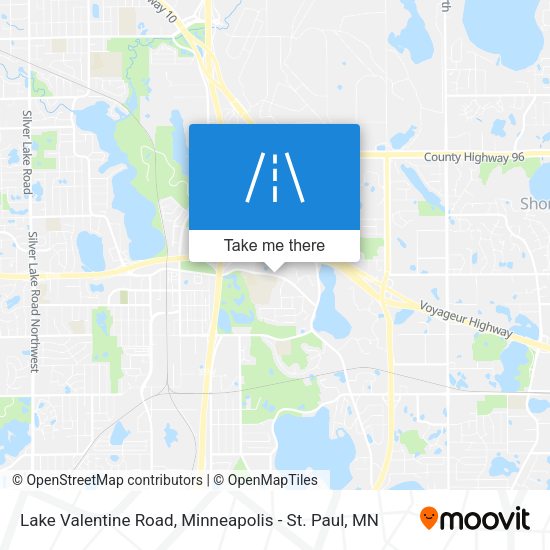 Lake Valentine Road map