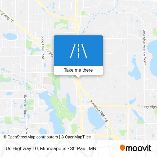 Mapa de Us Highway 10