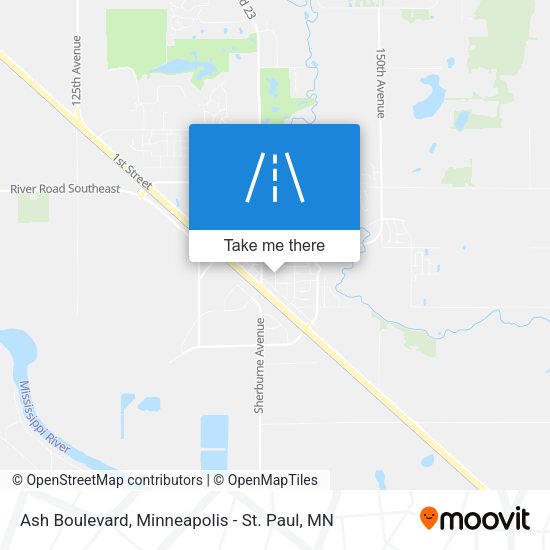 Ash Boulevard map