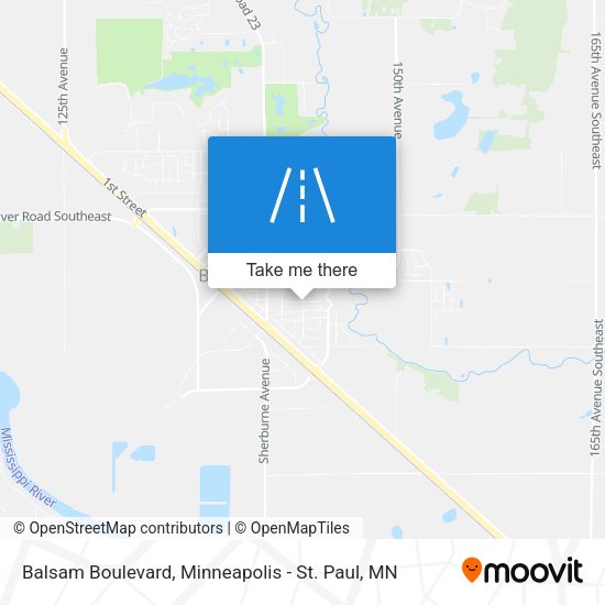 Balsam Boulevard map