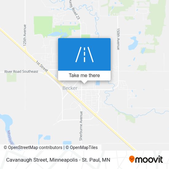 Cavanaugh Street map