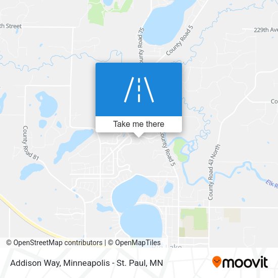 Addison Way map