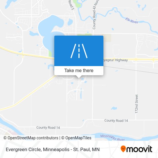 Evergreen Circle map
