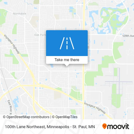 100th Lane Northeast map