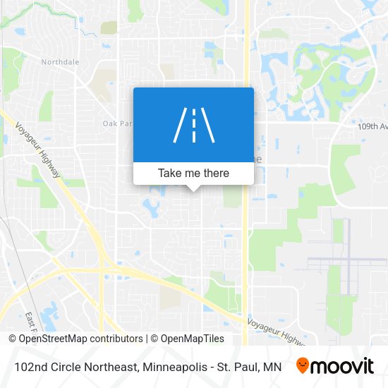 102nd Circle Northeast map