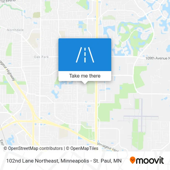 102nd Lane Northeast map