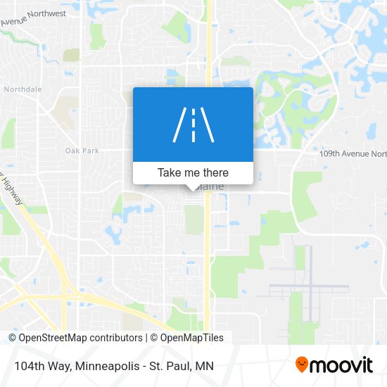 104th Way map