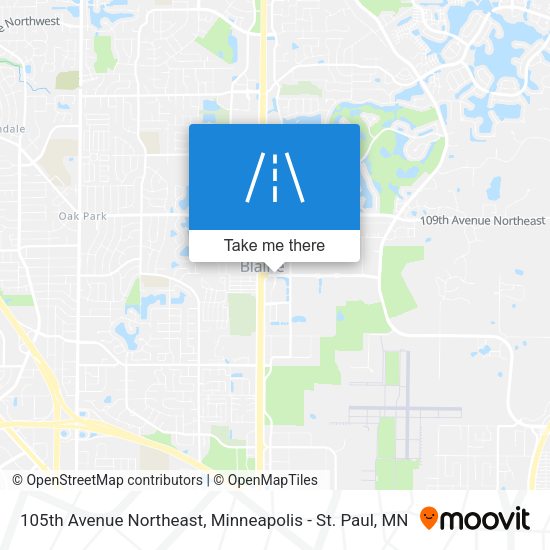 105th Avenue Northeast map