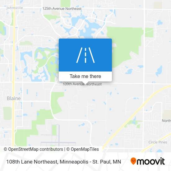 108th Lane Northeast map
