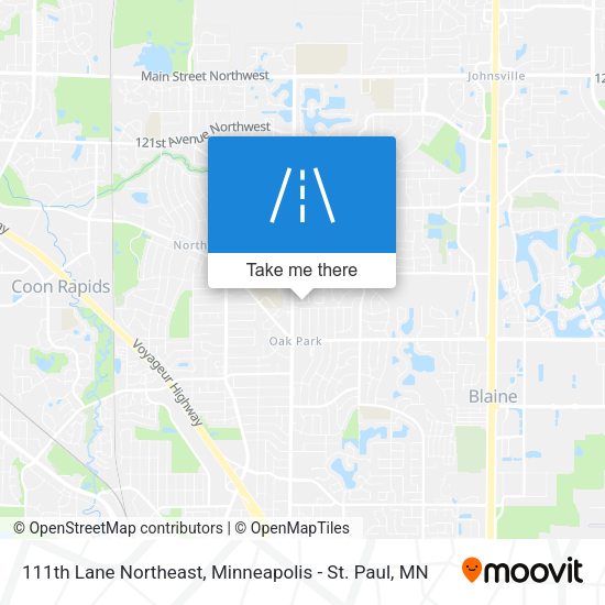 111th Lane Northeast map