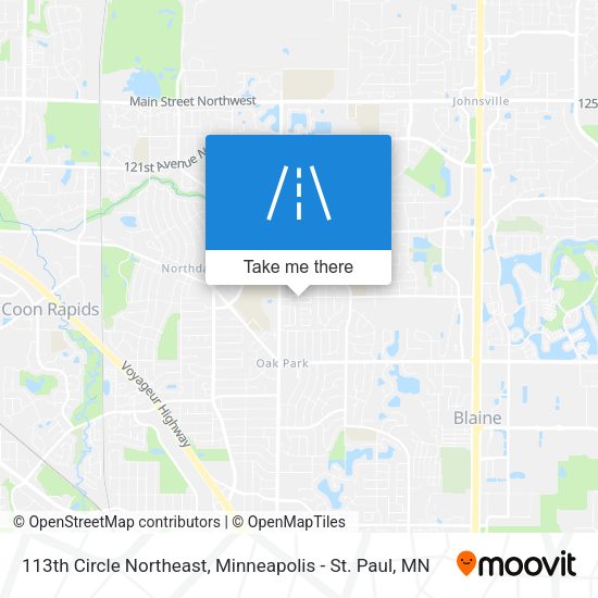 113th Circle Northeast map