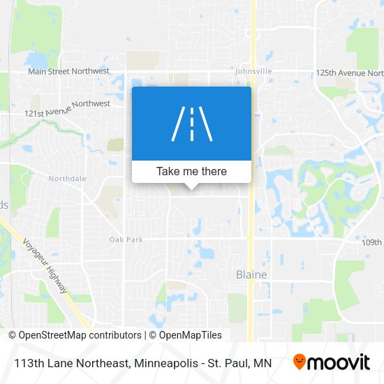 113th Lane Northeast map