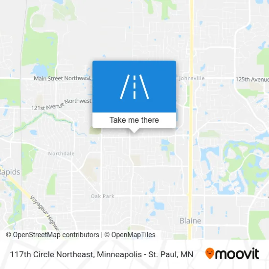 117th Circle Northeast map