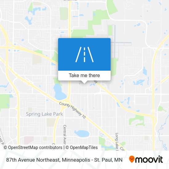 87th Avenue Northeast map