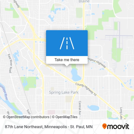 87th Lane Northeast map