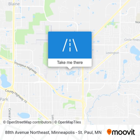 88th Avenue Northeast map