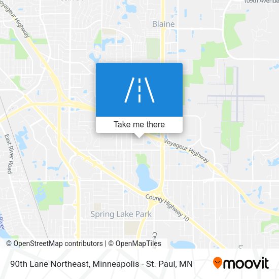 Mapa de 90th Lane Northeast