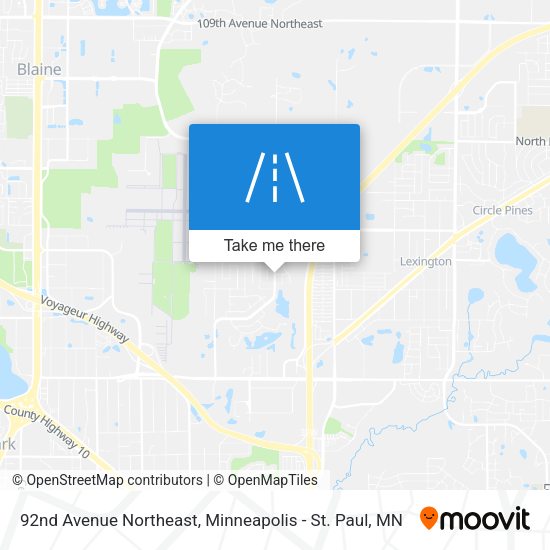 Mapa de 92nd Avenue Northeast