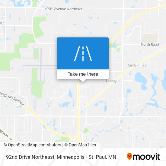 92nd Drive Northeast map